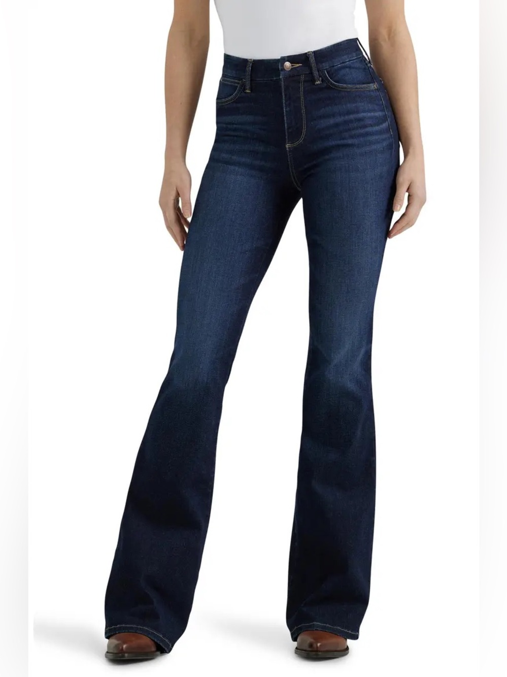 Wrangler Bespoke High Rise Flare Stretch Jeans